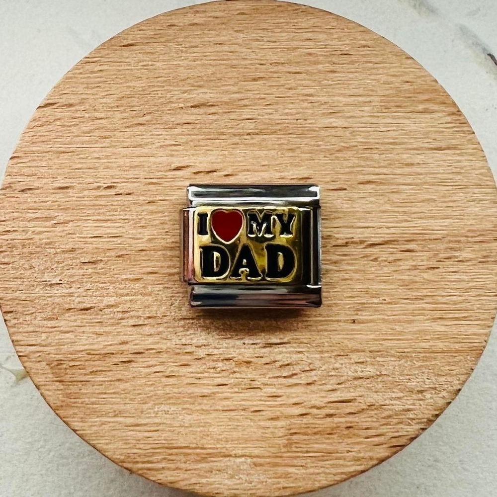 I ❤️ MY DAD Italian Charm Bracelet Link